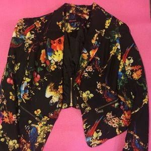 Fun abstract style ace symmetrical blazer